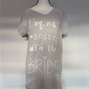 Gray Bridal Sleep Shirt